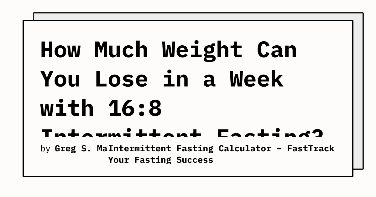 How Much Weight Can You Lose in a Week Fast? Unveiling the Truth!